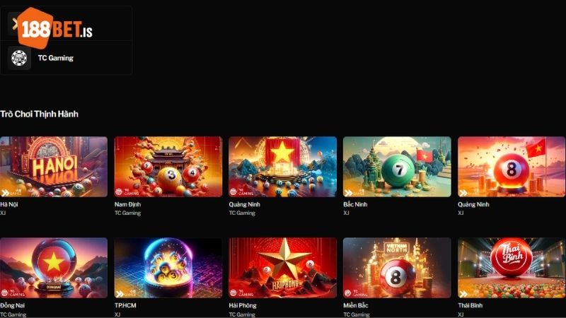 Cập nhật sảnh cược xổ số 188BET đang hợp tác