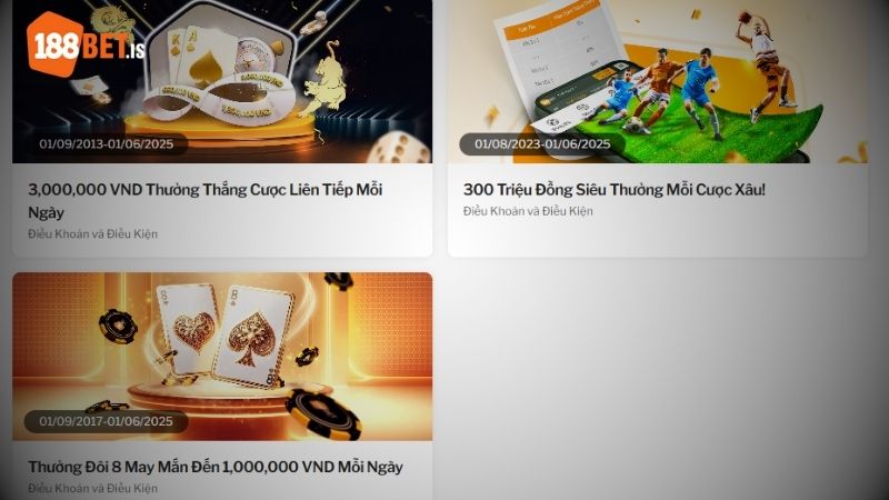 Lợi ích nhận khuyến mãi tại nhà cái 188BET