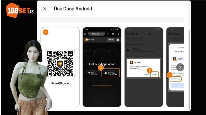Tải 188BET về smartphone hệ điều hành Android